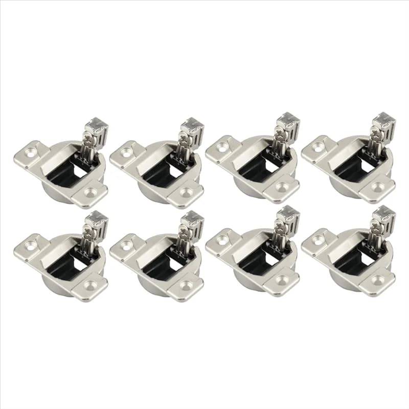 110 Degree Hinge Replacement | 8-Pack Compact 33 Spiral Hinges | Professional Cabinet Door Hardware - Image 1