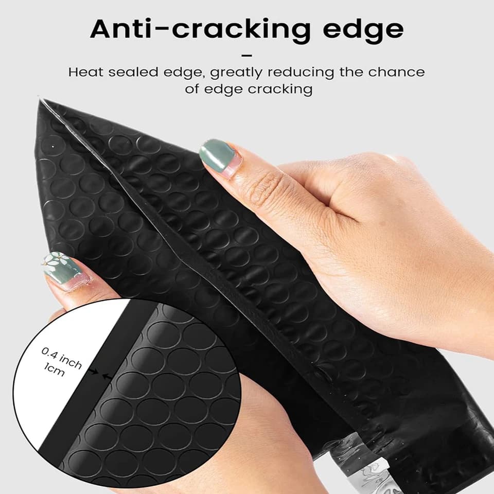 50x Black Mailing Poly Bags | Self-Seal Padded Envelopes | Secure Packaging - Thumbnail 4