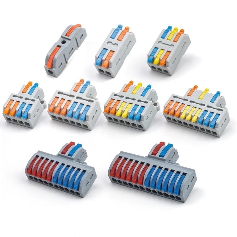 Push-in Terminal Blocks | 2 & 3-Pin Compact Connectors | Quick-Wire Splicing Solution - Image 1