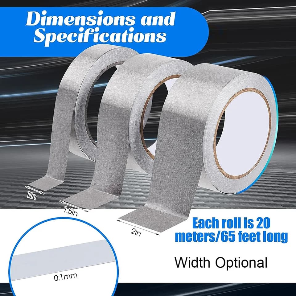 Conductive Fabric Tape | EMI Shielding & RF Blocking | 20M - Thumbnail 5