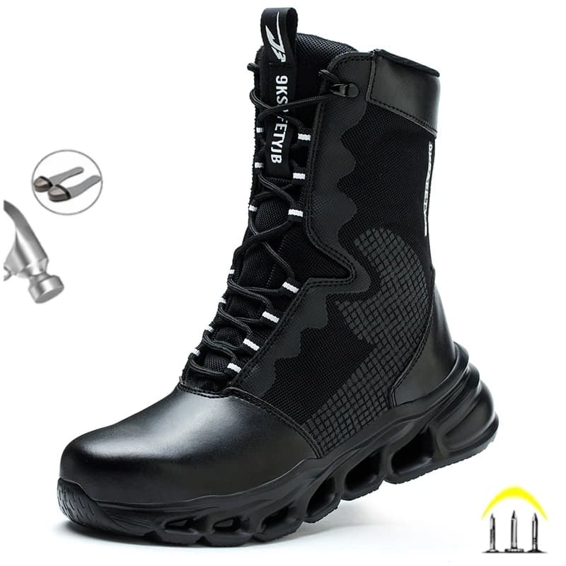 Men's Steel Toe Cap Boots | Anti-Smashing Workwear | Military Grade Safety - Thumbnail 2