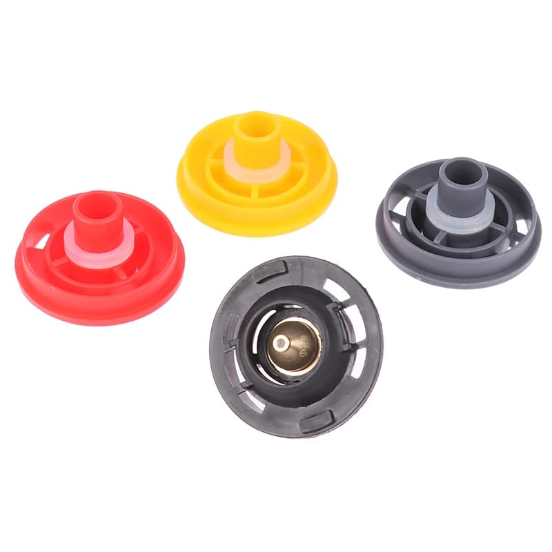 Replacement spray gun nozzle set with four sizes (0.5mm, 1.0mm, 1.8mm, 2.5mm) for repairing or upgrading painting equipment.