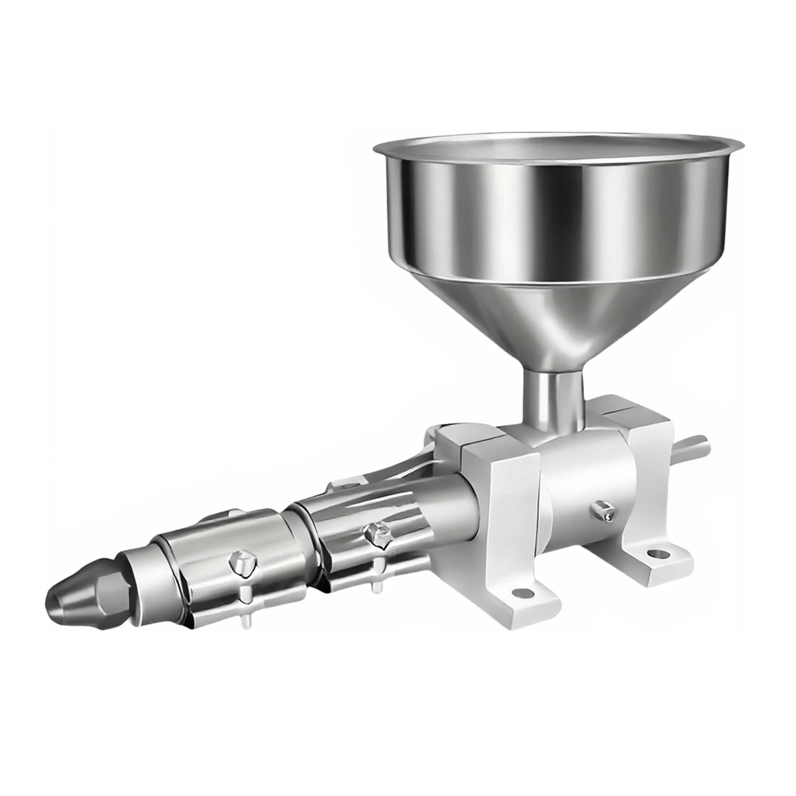 Compact desktop single screw extruder for microplastic and adhesive powder 3D printing, shown on a clean workbench.