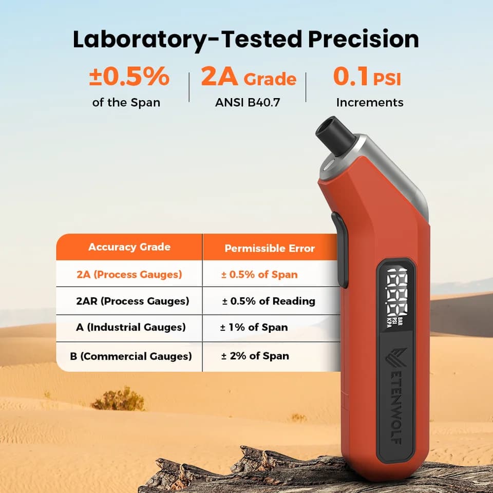 T300 Plus Digital Tyre Inflator | 200 PSI LED Display | Presta Valve Adaptor - Thumbnail 3