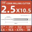 2.5x10.5xD3.175x38