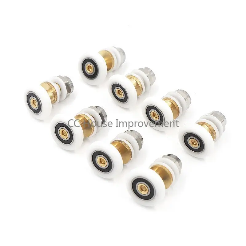 Shower Door Hanging Rail Rollers | 20-27mm Eccentric Pulleys | Sliding Cabinet Wheels - Thumbnail 6