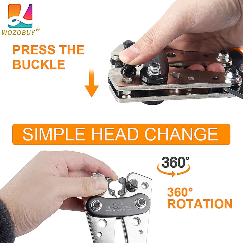 Hex Crimping Tool | 6-50mm² Battery Cable Lugs | HX-50B - Thumbnail 3