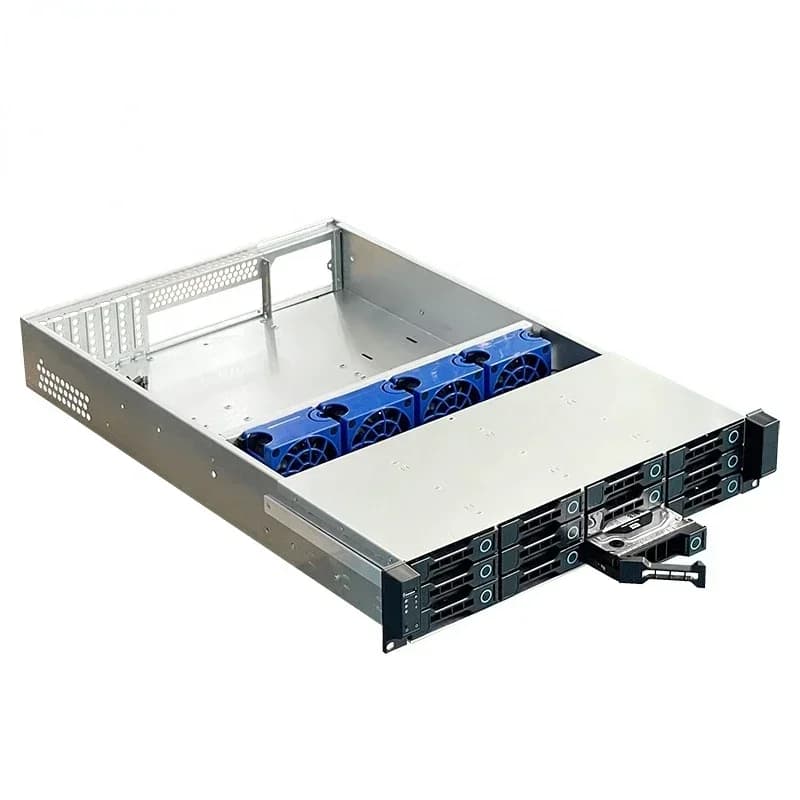 2U Rackmount Server Chassis | 12-Bay Hot-Swap Storage | High-Density NAS & Data Center Case