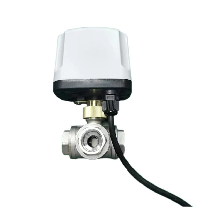 3 Way Stainless Steel IP65 Motorised Ball Gate Valve | 220V/12V/24V T-Port | Industrial Control - Thumbnail 2