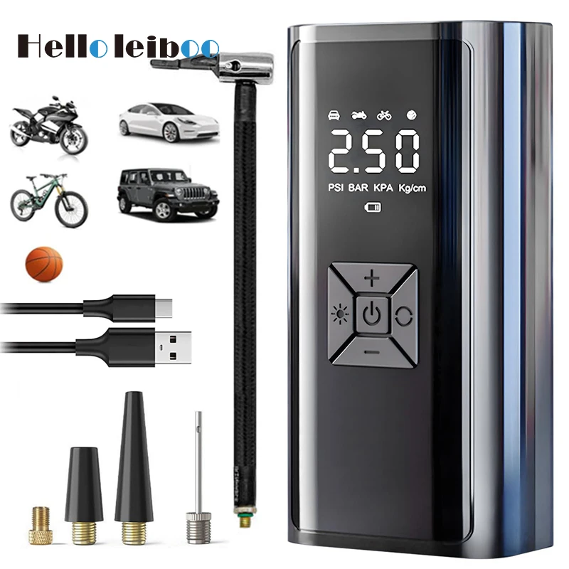Portable Tyre Inflator 150psi | Wireless Electric Air Pump | Car, Bike, Motorbike - Thumbnail 2