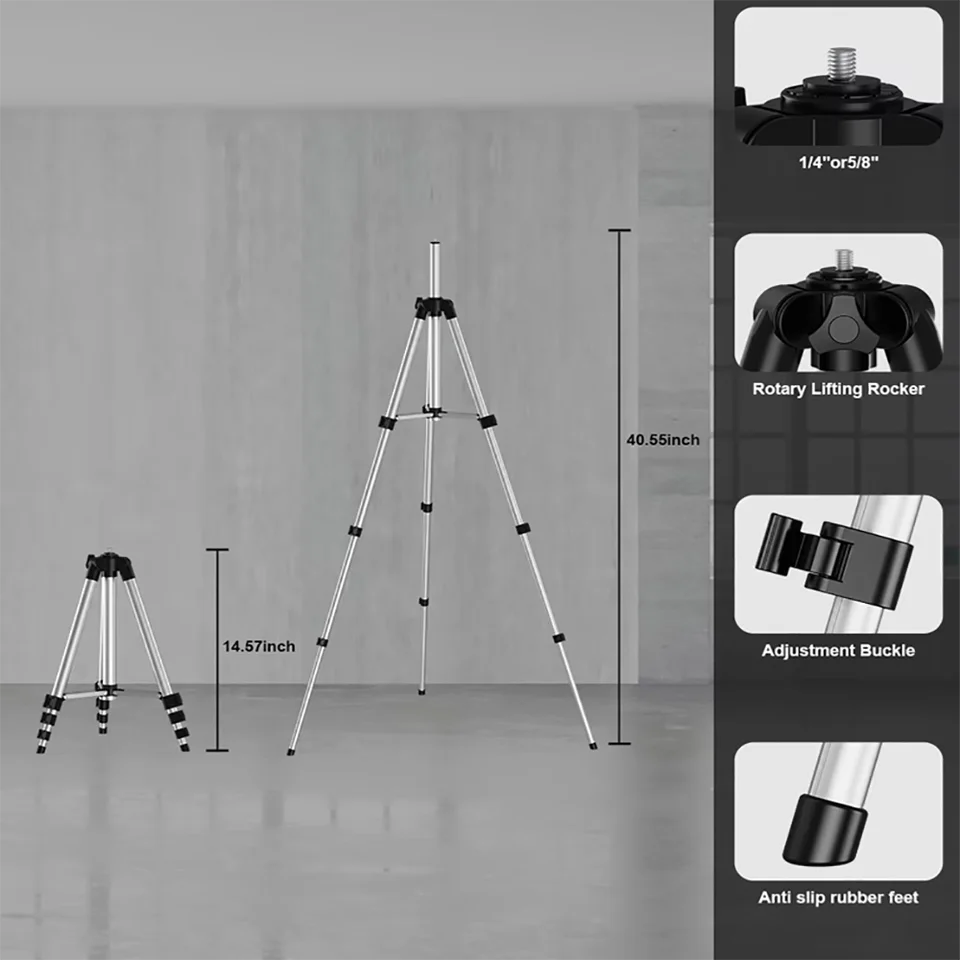 5 Line Laser Level | 1M Tripod & 360° Self-levelling | Green Beam - Thumbnail 6