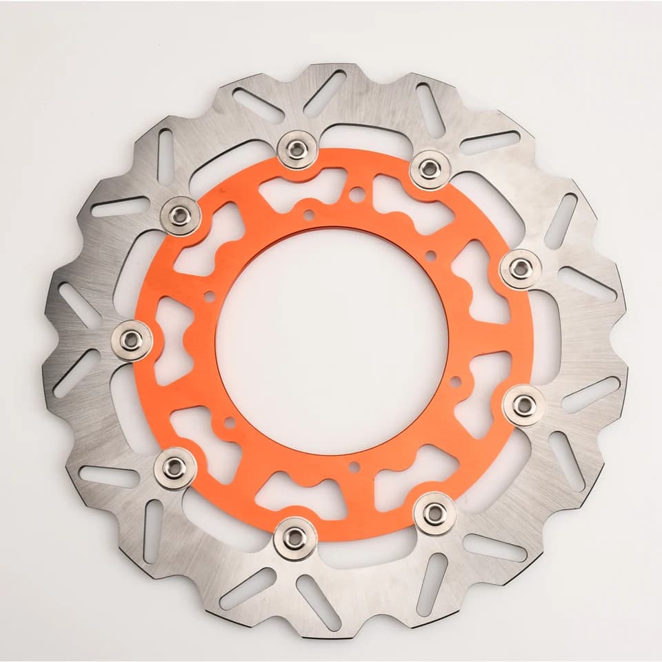 A 260mm front brake disc rotor and brake caliper adaptor bracket for KTM XC, XCF, XCW, SX, SXF, EXC, EXCF motorcycles.