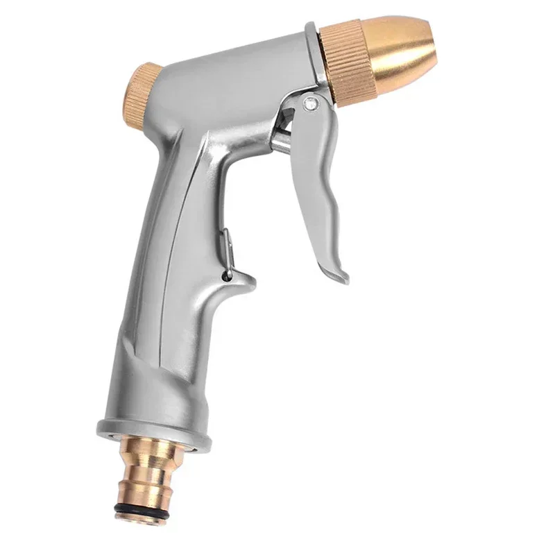 Brass Water Spray Gun | High Pressure Metal Nozzle | Car & Garden Hose Tool