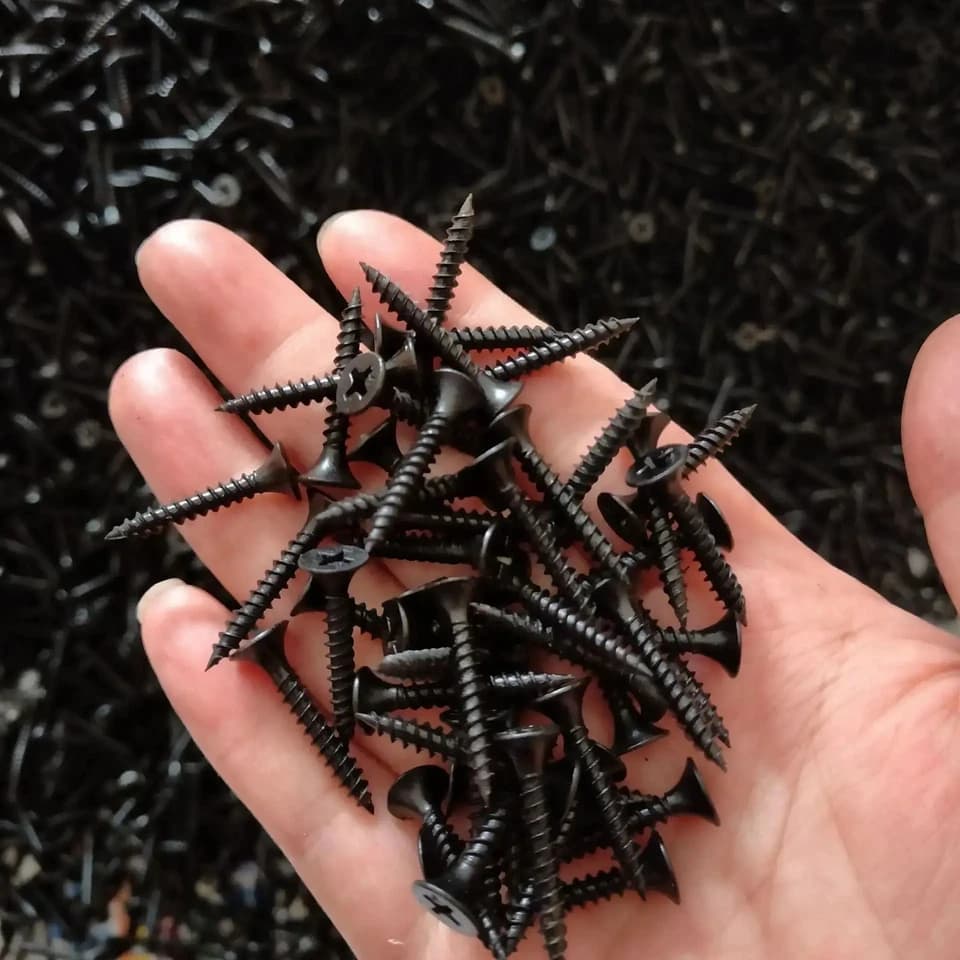 Self-Tapping Screws M3.5 Black | Cross Countersunk Flat Head | Drywall Woodworking 0.5kg Box - Thumbnail 4