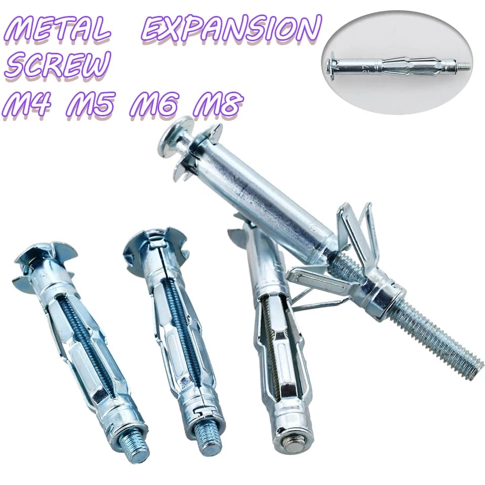 Plasterboard Fixings | Metal Expansion Anchors | M4 M5 M6 M8 Hollow Wall - Thumbnail 2
