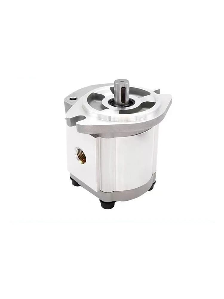 HGP-3A series hydraulic gear pump for high-pressure fluid power systems, showing durable cast iron construction and port connections.