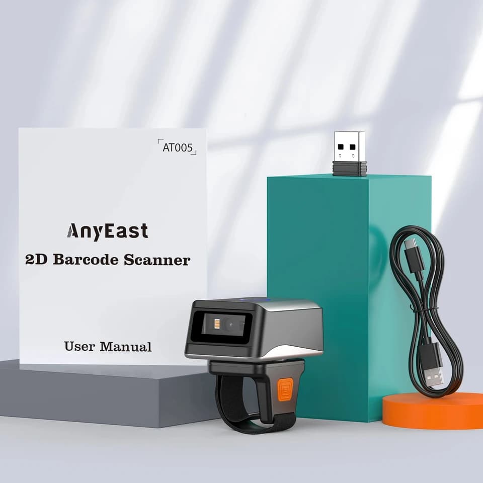 Ring Barcode Scanner | Wireless 2D for Android/iOS | Finger-worn Data Matrix Reader - Thumbnail 7