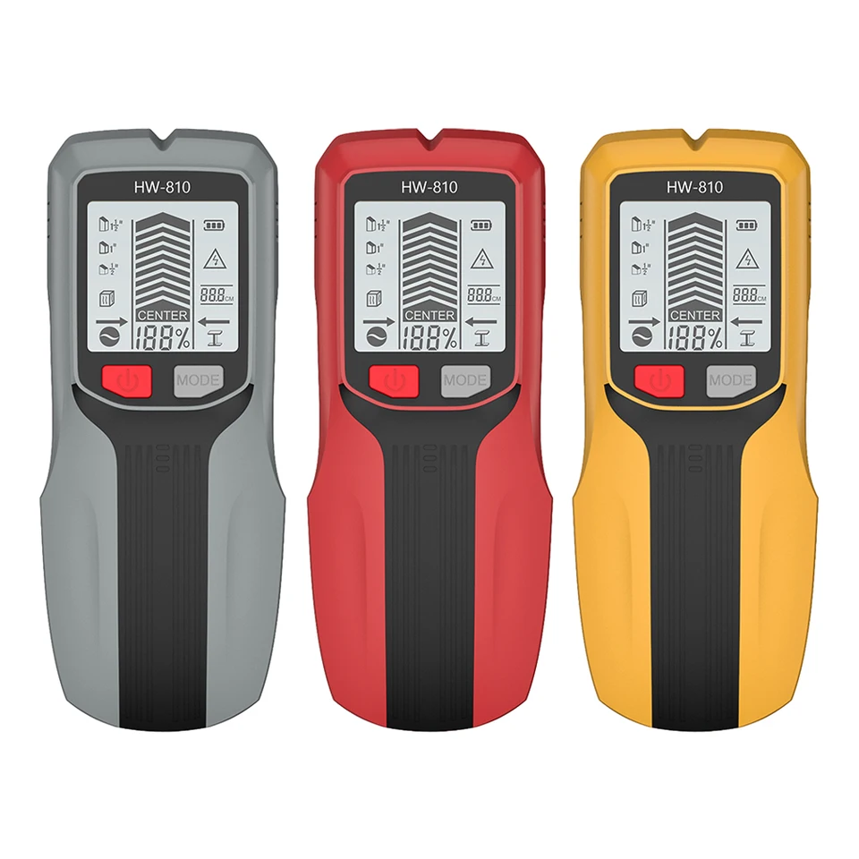 6-in-1 LCD Stud Finder | Live Cable & Metal Detection | Wall Scanner Depth Measurement - Thumbnail 2