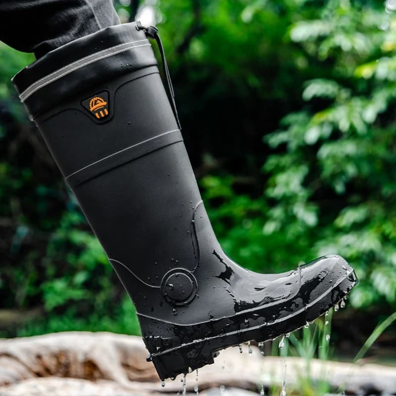 Men's Steel Toe Rain Boots | Waterproof & Slip-Resistant | Industrial Workwear - Thumbnail 4