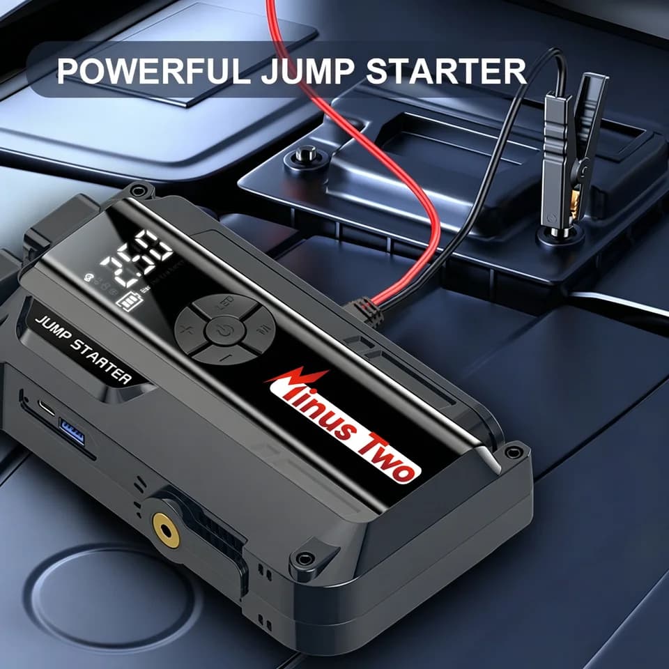 Cables for Car | 2000A Jump Starter Pack | 150PSI Air Compressor - Thumbnail 4