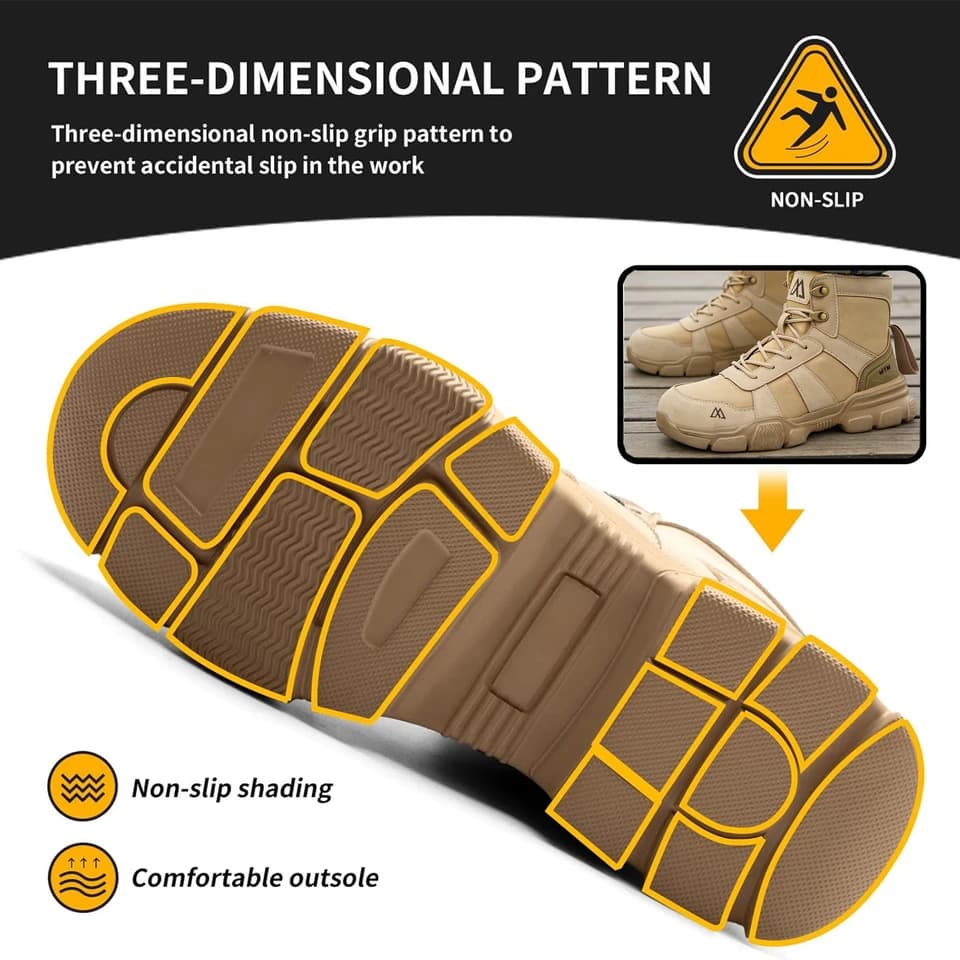 Indestructible Steel Toe Cap Safety Boots | Anti-Puncture & Breathable | Construction Work - Thumbnail 5