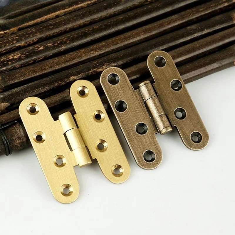 Brass Door Hinges | 4Pcs Bronze Butt Hinge Set | Vintage Furniture & Cabinet Hardware - Thumbnail 2