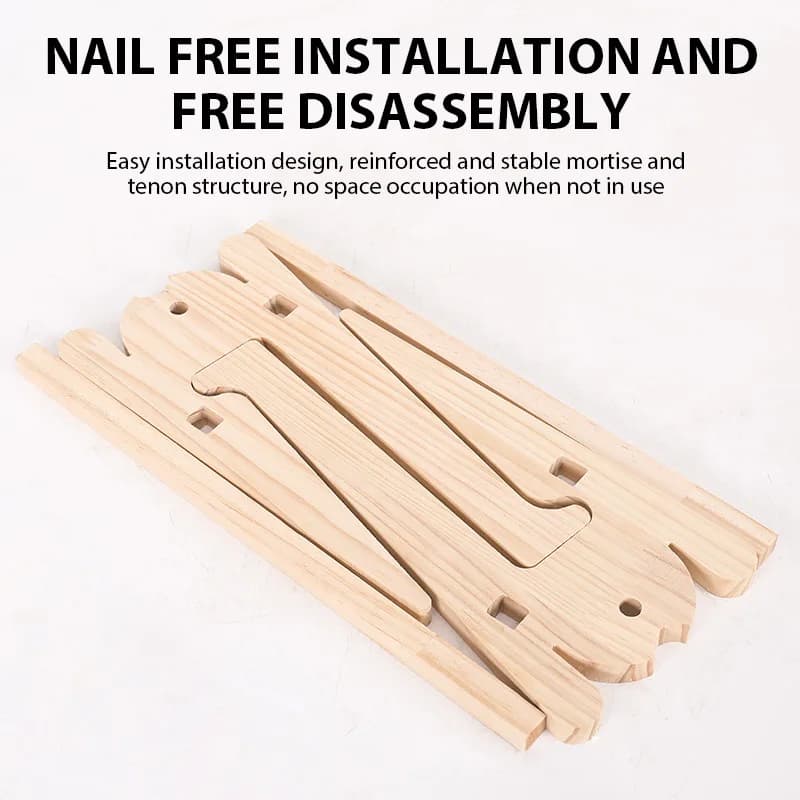 Solid Wood Laptop Stand | Vertical Bracket & Cooling Base | MacBook Air/Pro - Thumbnail 6