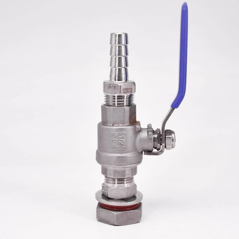 3/4 Pressure Reducing Valve | 304 SS Bulkhead Ball Tap | Water Tank Beer Keg RO - Thumbnail 3