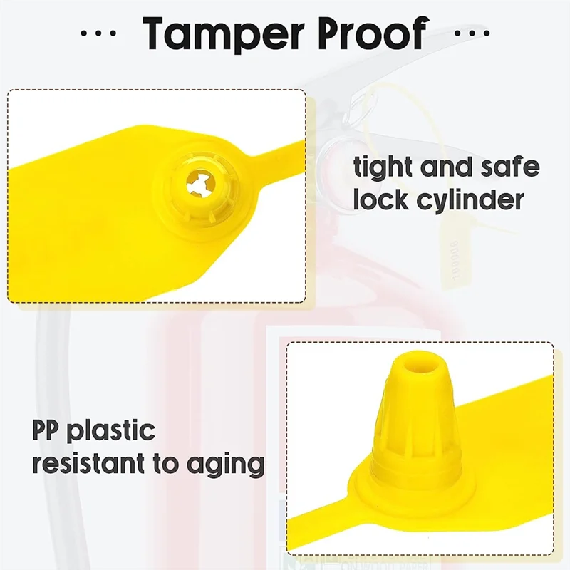 Fire Extinguisher Security Seals | Numbered Tamper Tags | Yellow Zip Ties - Thumbnail 5