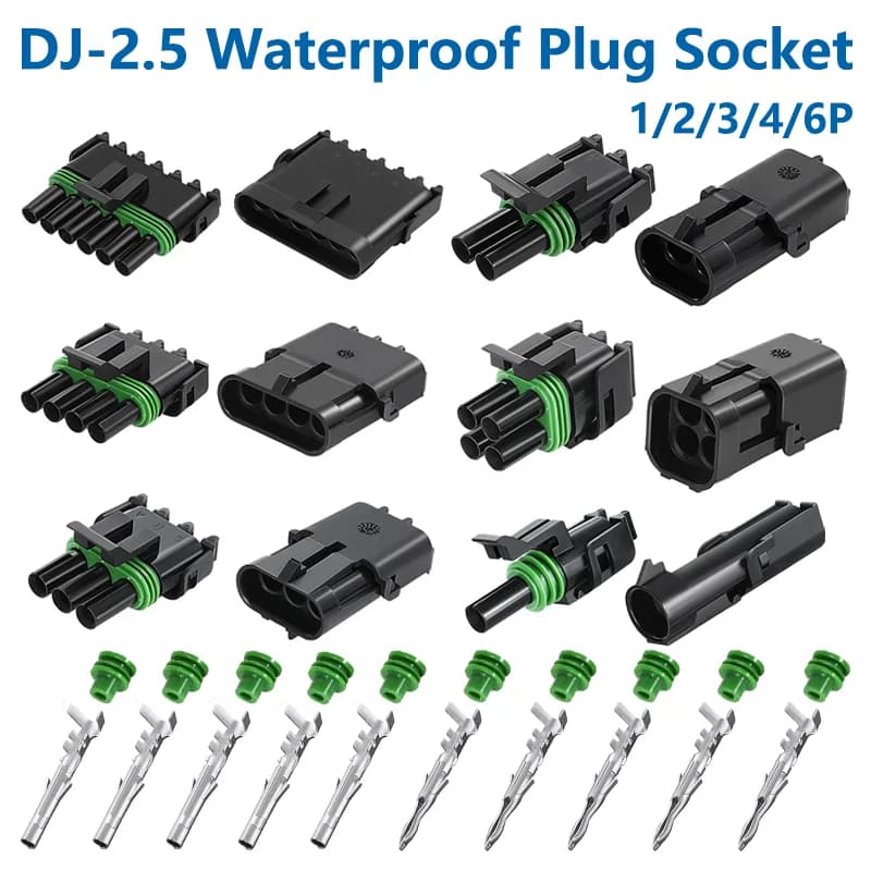 Weatherproof Connectors | Male & Female Sockets | 1-6 Pin Sets - Thumbnail 6