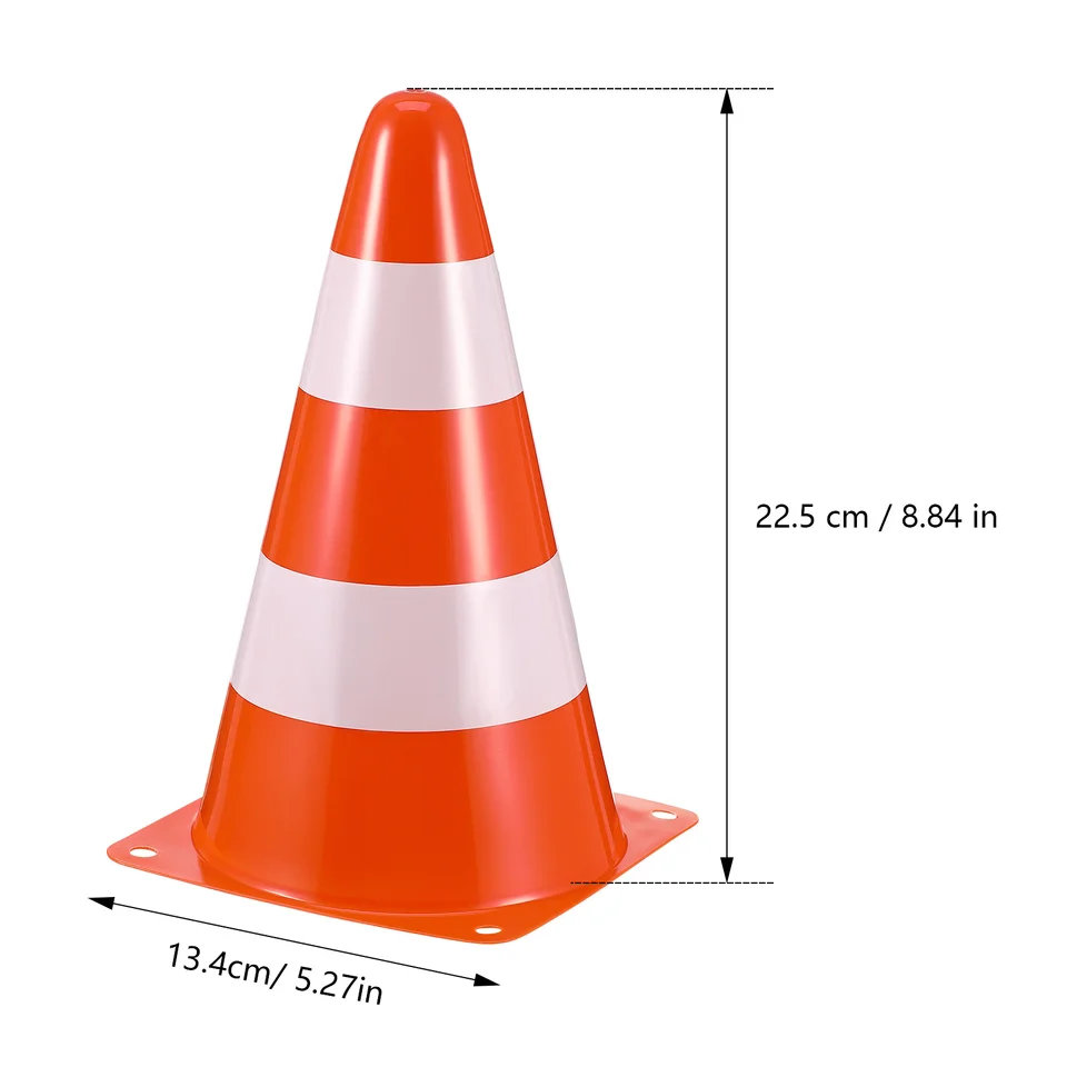 6x Road Traffic Cone | Durable Plastic Barrier | Stackable Parking & Site Management - Thumbnail 4