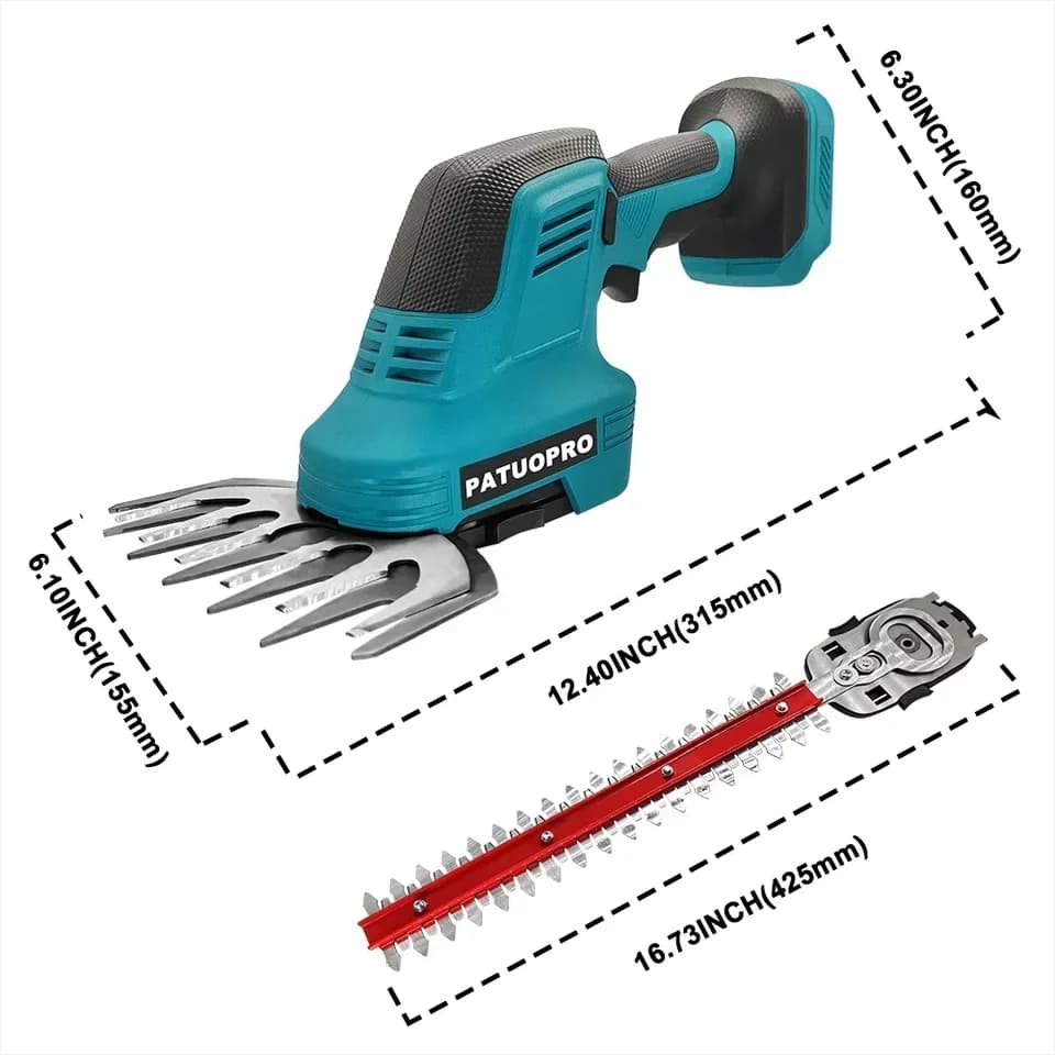2-in-1 Cordless Hedge Trimmer & Grass Shear | 21V Handheld | For Makita 18V Battery - Thumbnail 4