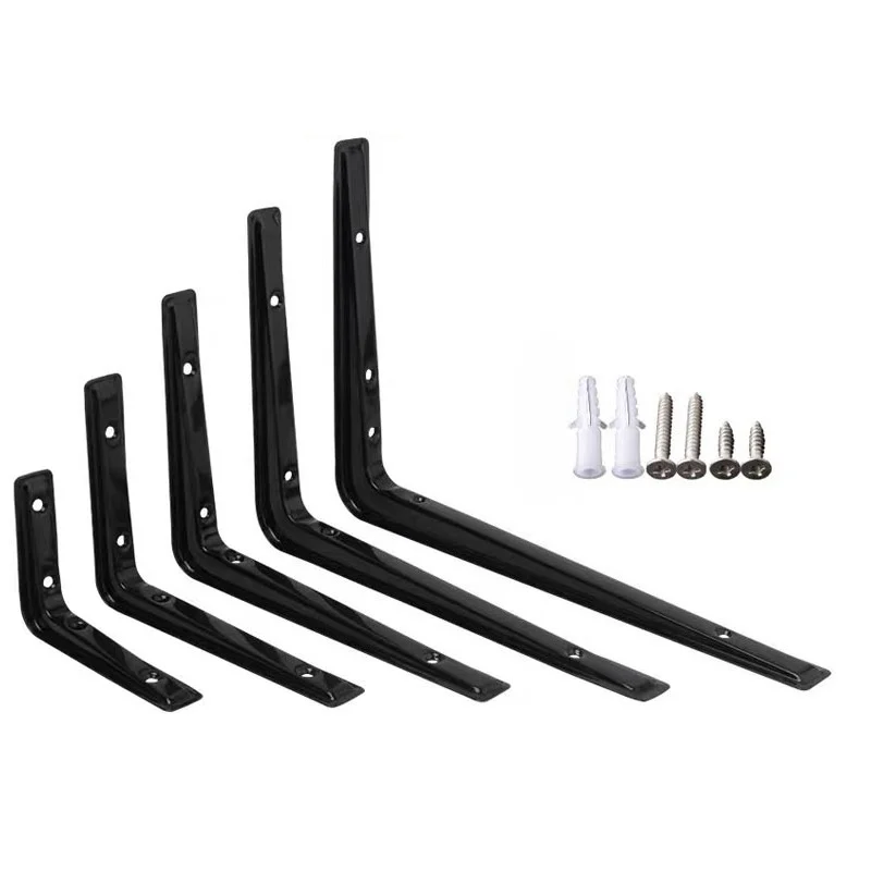 Heavy Duty L Brackets | Black Steel Shelf Supports | Industrial & Garage Shelving - Thumbnail 3