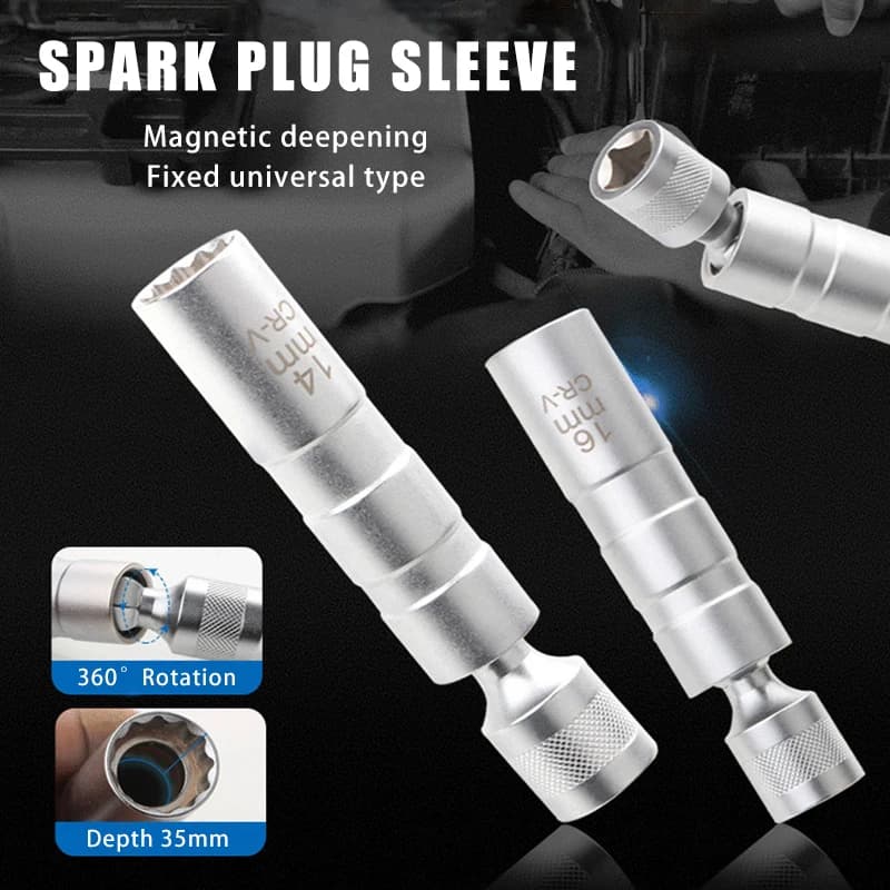 Spark Plug Socket | 14mm & 16mm Thin Wall | 3/8 Drive Wrench - Thumbnail 3