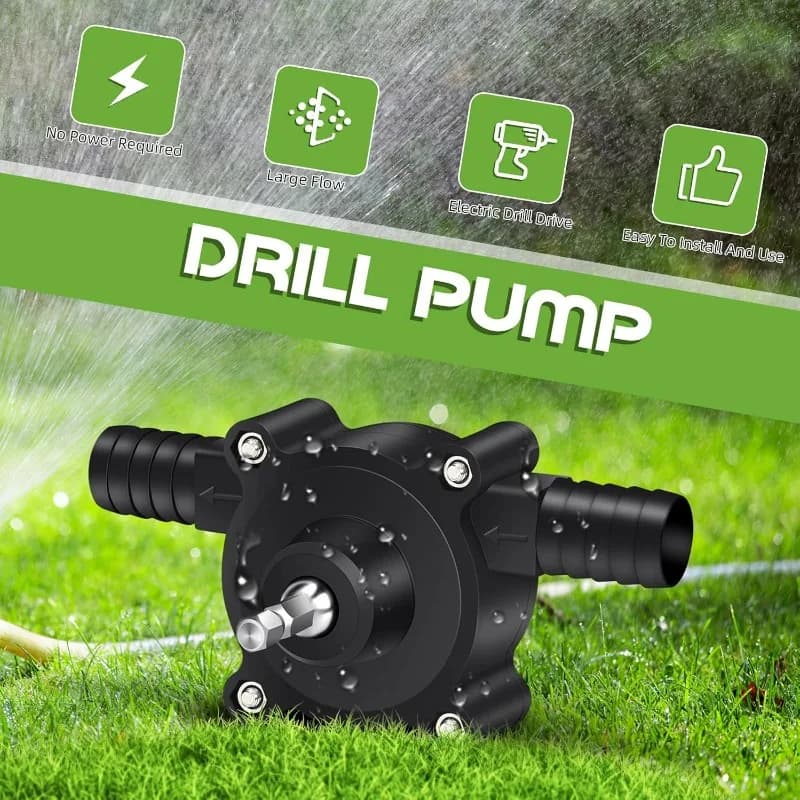 Home Design 3D Outdoor & Garden Electric Drill Pump | Self-Priming Fluid Transfer | Diesel/Water - Thumbnail 5