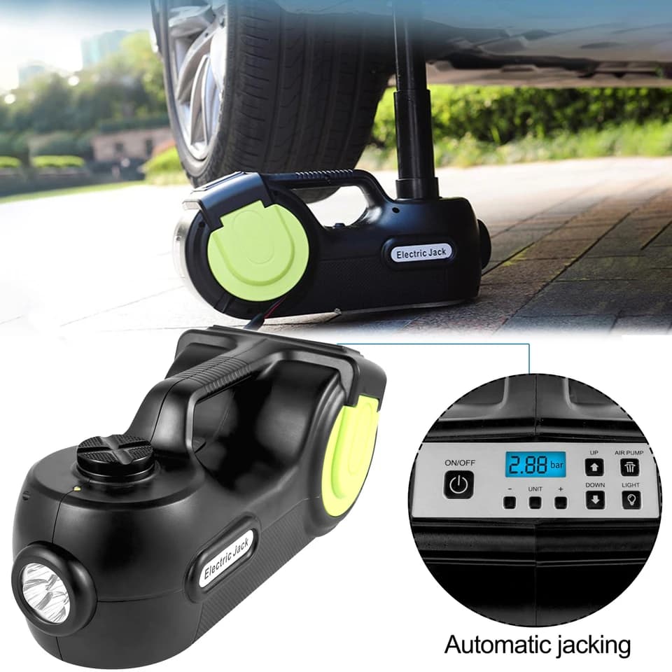 5T Hydraulic Scissor Car Jack Kit | 12V Electric & Impact Wrench | 13.5-36cm Lift - Thumbnail 3