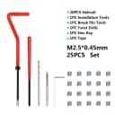 25pcs M2.5x0.45