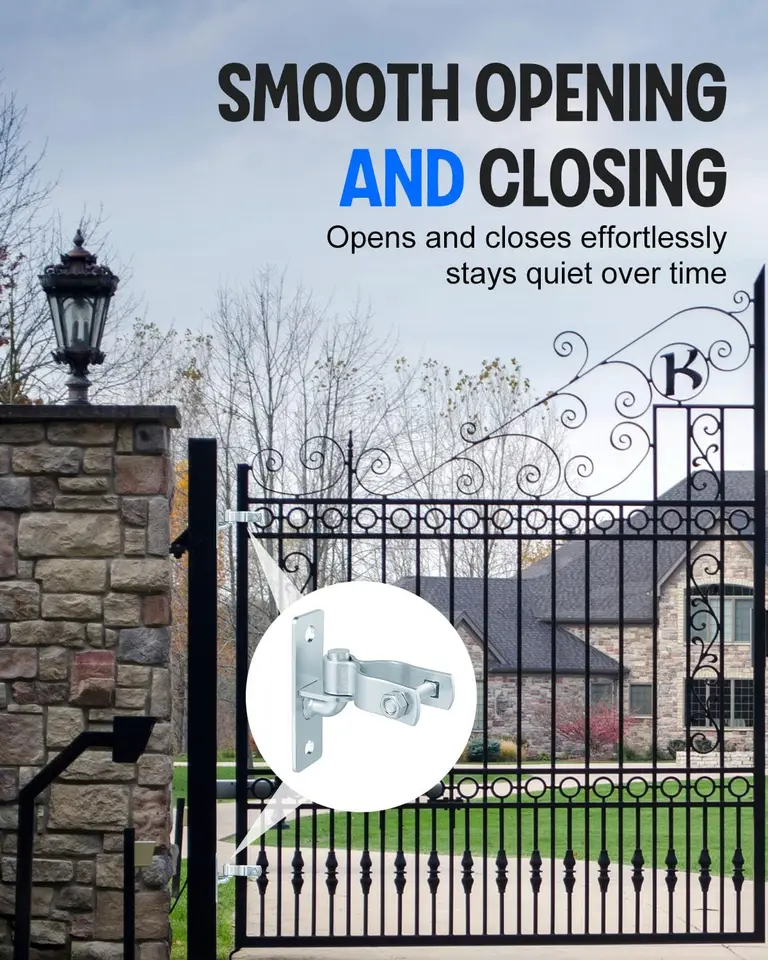 Gate Hinges 1-3/8" Wall Mount | Chain Link Fence Frame | Outdoor Gate Hardware - Thumbnail 3