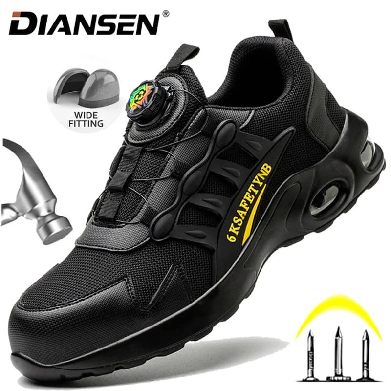 Steel Toe Safety Shoes Amazon | Lightweight Non-Slip Work Trainers | Construction & Industrial - Thumbnail 2