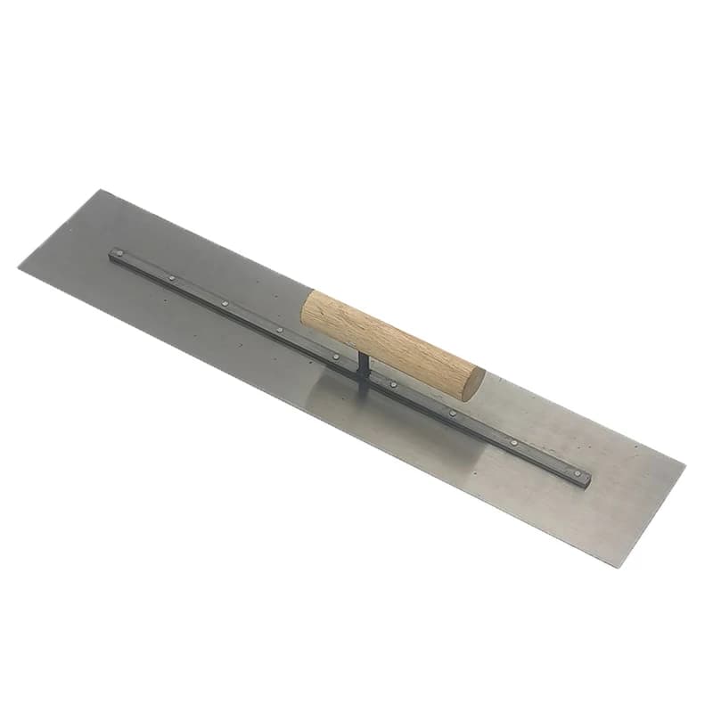 Premium 50cm extended plastering trowel for drywall and cement, featuring a stainless steel blade for smooth flooring finishing.