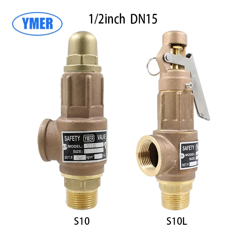 Brass Safety Valve DN15 DN20 | Adjustable Pressure Relief | Steam Boiler Lockshield Valve Key - Thumbnail 3