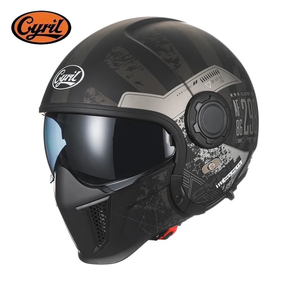 CYRIL OP12A Safety Helmet | Full/Open Face Modular | Double Visor Quick Release - Thumbnail 3