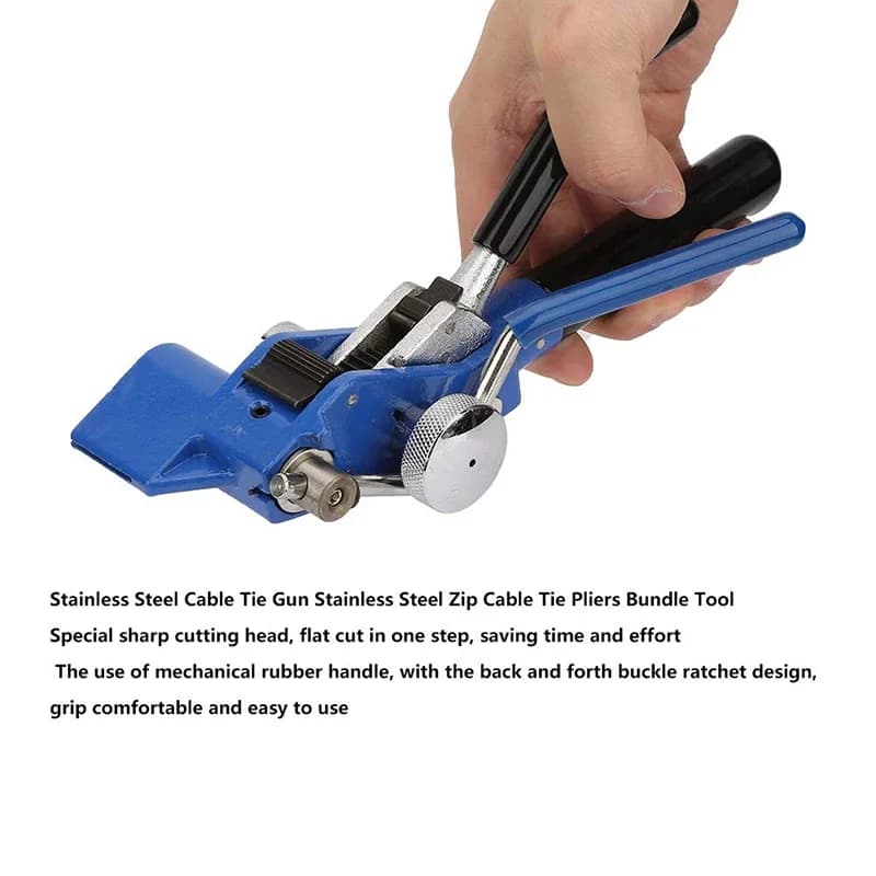 Cavity Wall Tie Tensioner | Ratchet Stainless Steel Cable Tie Gun | 4.6-25mm Width - Thumbnail 4