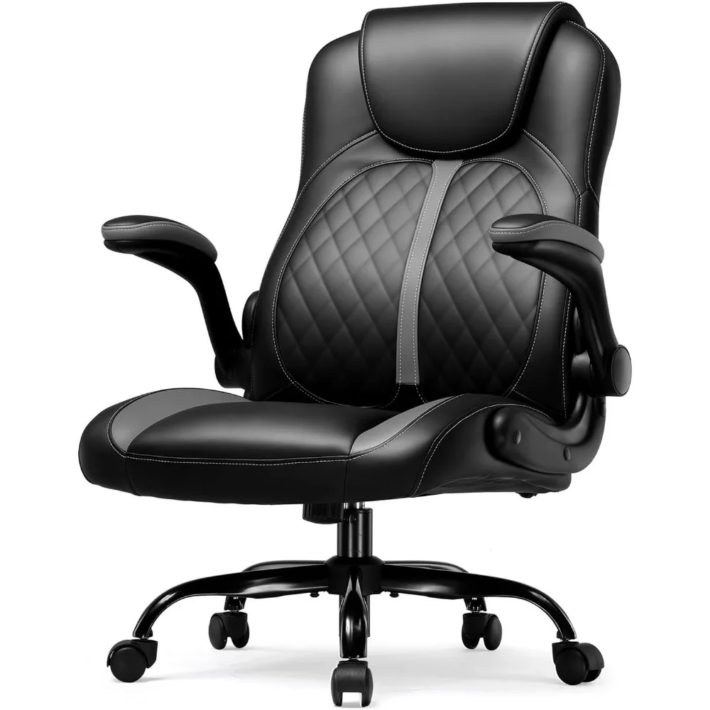 GTRACING ergonomic gaming chair with lumbar support, flip-up arms, adjustable height, and swivel base for office or home use.