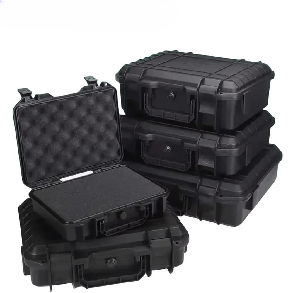 Hard carry case with pre-cut sponge storage box, designed as a safety protector and organizer for hardware tools.