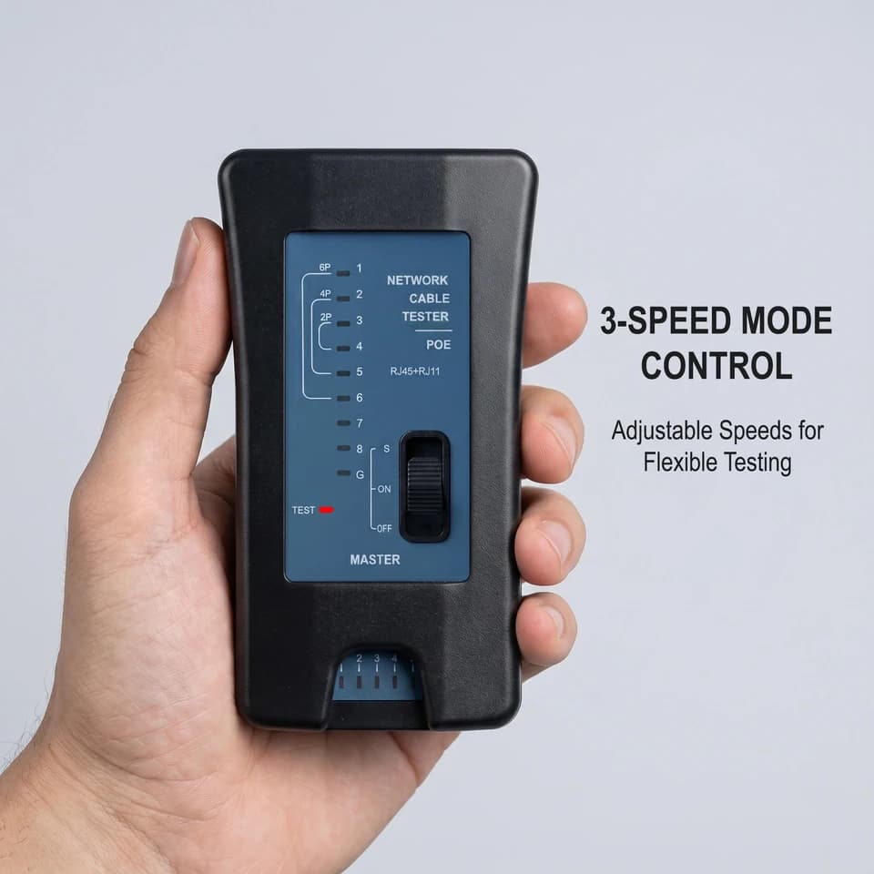 Network Cable Tester & Crimping Tool | PoE Live Switch Testing | RJ45/RJ11 Line Finder - Thumbnail 6