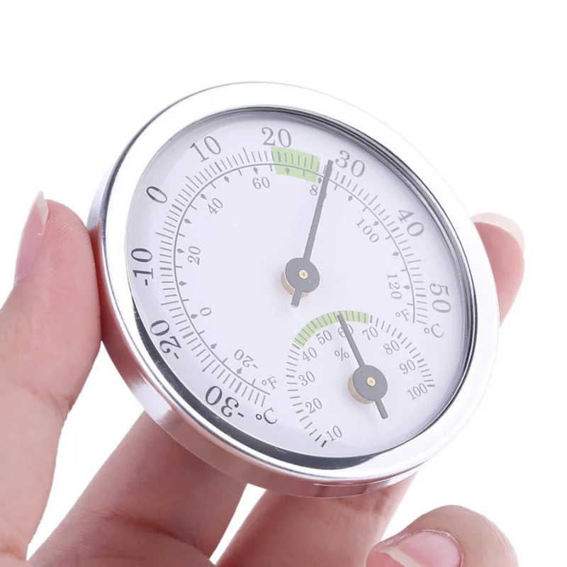 Mini Pointer Thermometer Moisture Meter | Indoor Temp & Humidity Gauge | No Battery Required - Thumbnail 3