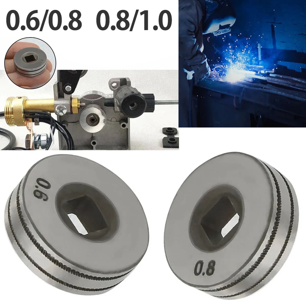 MIG Welder Wire Feed Roller | Stainless Steel Drive Roll | 0.6-1.0mm Compatibility - Thumbnail 2