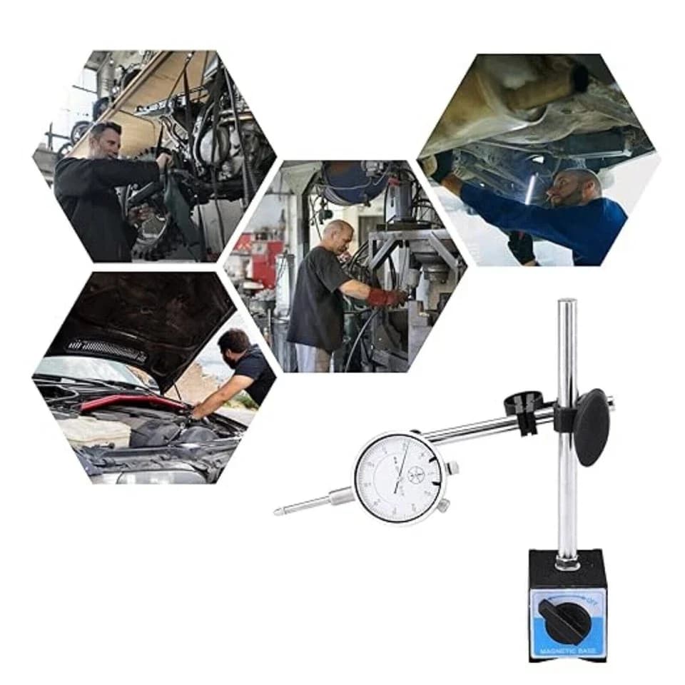 Dial Test Indicator with Magnetic Base | Flexible Arm Stand | Precision Measurement - Thumbnail 5