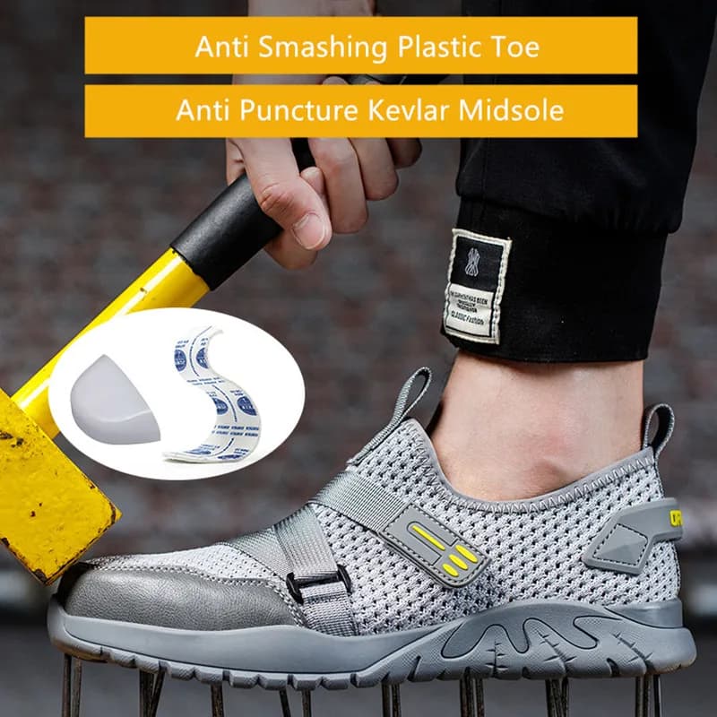 Lightweight Steel Toe Cap Boots | Breathable & Puncture-Resistant | Summer Work Trainers - Thumbnail 4
